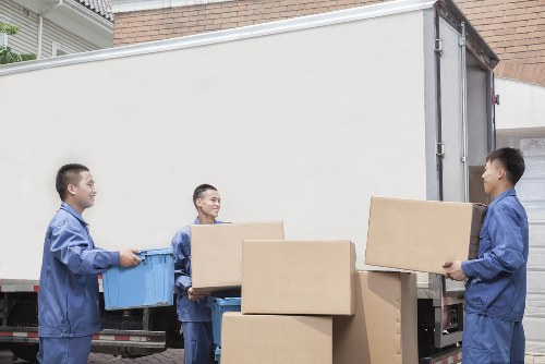 Removal van ready for a central London move in Fitzrovia