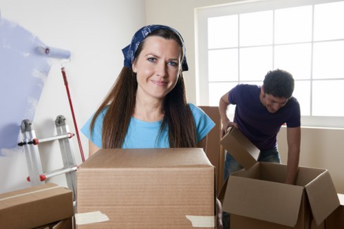 Careful handling of boxes and furniture during a Fitzrovia move