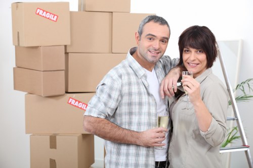 Careful box packing and room labelling for a move